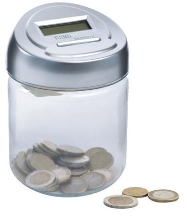 Money Jar with Digital Counter for Euro Coins CDET1 5410329436056