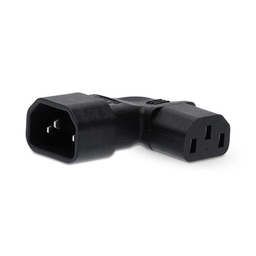 Extension Plug | IEC-320-C13 | IEC-320-C14 | Angled Right | Nickel Plated | PVC | Black | Box | 1 pcs CEGB11904BK 5412810427635