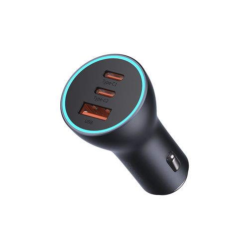 Auto kiirlaadija 12-24V 65W USB + 2xUSB-C QC4+ PD3.0, tumehall CGJP010013 6932172610289