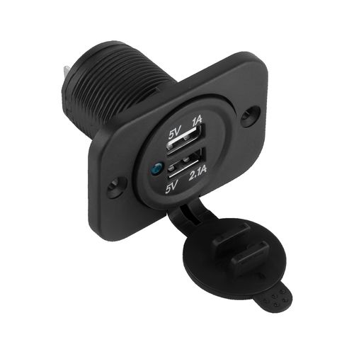 Mountable Car Charger 12-24V 2xUSB CHR0001 5901890053051