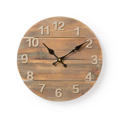 Wall Clock | Diameter: 300 mm | Wood | Beige / Brown CLWA002WD30 5412810270019