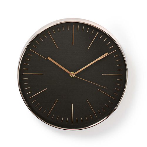 Wall Clock | Diameter: 300 mm | Plastic | Black / Rose Gold CLWA013PC30BK 5412810270224