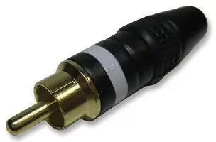 PHONO PLUG, BLACK/WHITE PSG01775