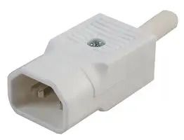 PLUG, IEC, STRAIGHT, WHITE, FREE PX0686/WH