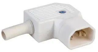 PLUG, IEC, RIGHT ANGLE, WHITE, FREE PX0686/SE/WH