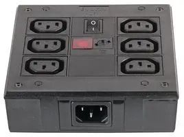 POWER OUTLET STRIP, 10A/250VAC, 6 OUTLET PXD701/561/10/1