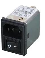 IEC INLET FILTER, 1-PH, 6A, 250V, QC PELB1080