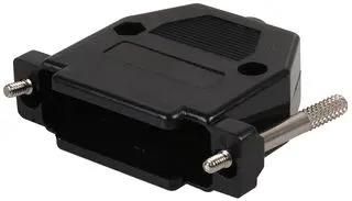 BACKSHELL 25 WAY VERTICAL BLACK PSB-0211