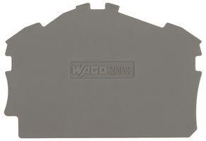 END AND INTERMEDIATE PLATE, RAIL, GREY 2002-6391