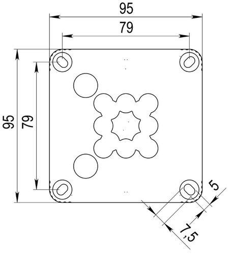 Распределительная коробка 95x95x60 мм, для кабелей Ø3-12мм, IP66/IP67 COMBI-407-LG