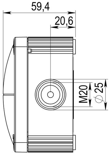 Распределительная коробка 95x95x60 мм, для кабелей Ø3-12мм, IP66/IP67 COMBI-407-LG