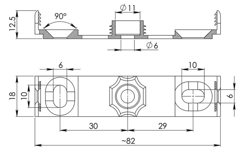 Распределительная коробка 95x95x60 мм, для кабелей Ø3-12мм, IP66/IP67 COMBI-407-LG