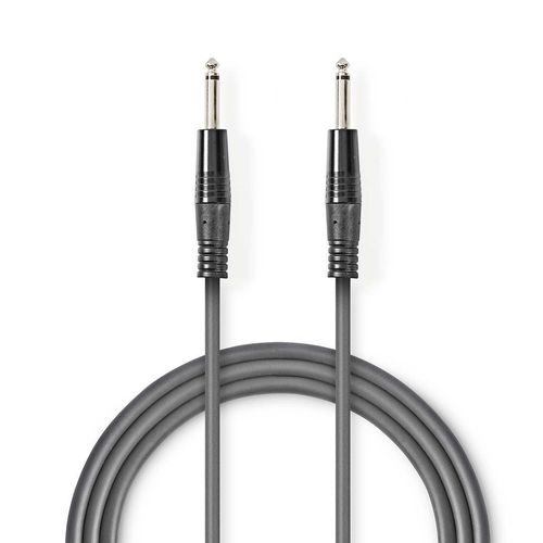 Mono Audio Cable | 6.35 mm Male | 6.35 mm Male | Nickel Plated | 3.00 m | Round | PVC COTH23000GY30 5412810296088