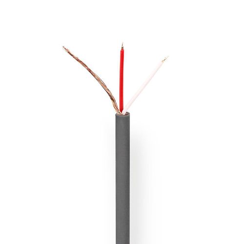 Microphone Cable | 2 x 0.12 mm² | Copper | 100.0 m | Round | PVC | Dark Grey | Reel COTR15011GY100 5412810296323