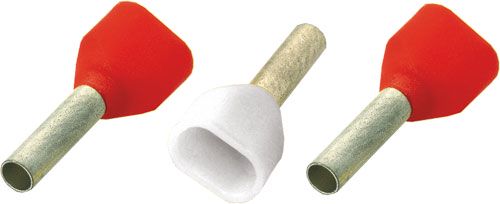 Cord End Terminal 2x1.0mm² Red 8mm RoHS CO/K2x1.0R