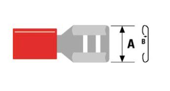 Розетка 2,8мм неизолированная красная под провод 0,5-1,5мм² (ST-061) RoHS, 20 шт. CO/ST-061/BL20 4772081003503