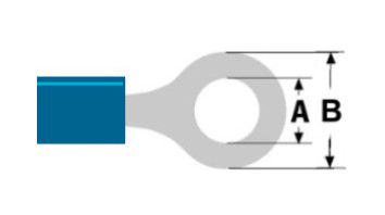 Rõngasklemm M4 Ø4,3 mm Sinine 1,5–2,5 mm² (ST-102) RoHS CO/ST-102/BL20 4772081003565