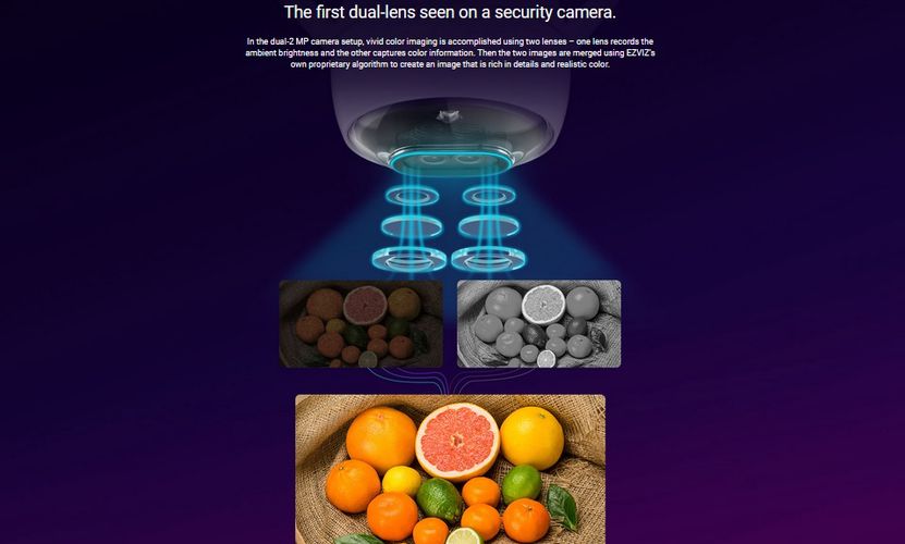 Wi-Fi camera C3X, 1080p, object detection, Color Night Vision, IP67, Micro SD up to 256GB, EZVIZ CS-CV310-C0-6B22WFR 6971744239565