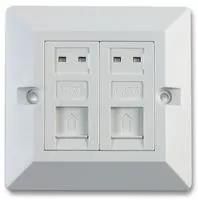 FACEPLATE, CAT6, 2PORT UT-8802