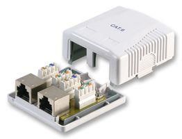 SOCKET,SURFACE,RJ45 CAT6,SHIELD,X2 PSG08003