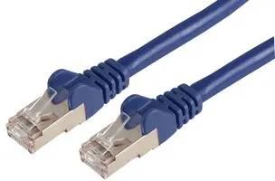 PATCH CORD, RJ45 PLUG, CAT6A, 15M, BLUE PSG91124