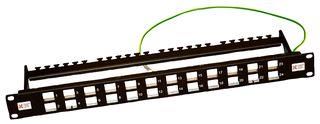 PATCH PANEL,24 WAY UNLOADED,SHIELDED 009-010-010-00