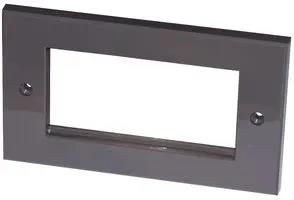 FACEPLATE, 2GANG, 4MOD EURO,DDA GREY 008-010-010-71