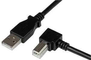 LEAD, USB2.0-RIGHT ANGLE USB B MALE 2M USBAB2MR