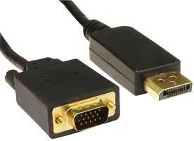 LEAD, DISPLAYPORT-VGA, MALE-MALE, 1M HDHDPORT-VGA-1M