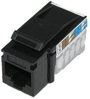 KEYSTONE RCPT, RJ45, CAT6, 8P8C, BLACK SKMCBK