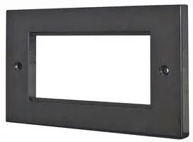 FACEPLATE, 4PORT, ABS, BLACK KPL4BK