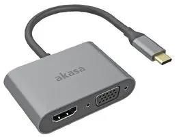 USB-C - HDMI/VGA ADAPTER, 4K 60HZ AK-CBCA23-18BK