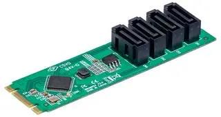 ADAPTER CARD, 4PORT, M.2 PCIE3.0 TO SATA 4P-SATA-M2-ADAPTER