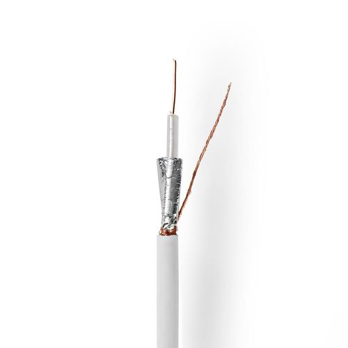 Coax Cable On Reel | RG59U | 75 Ohm | Double Shielded | ECA | 100.0 m | Coax | PVC | White | Reel CSBR4030WT1000 5412810306756
