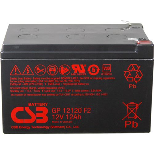 Battery (AGM) CSB 12Ah 12V F2 VRLA (GP12120) ACSBGP12120