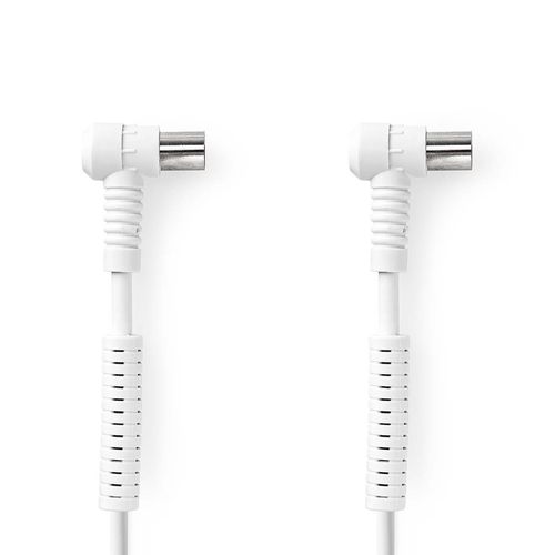 Coax Cable | IEC (Coax) Male | IEC (Coax) Female | Nickel Plated | 120 dB | 75 Ohm | Quad Shielded | 1.50 m | Round | PVC | White | Box CSGB40120WT15 5412810425914