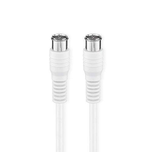 Satellite & Antenna Cable | F Male Quick | F Male Quick | Nickel Plated | 75 Ohm | Double Shielded | 5.00 m | Round | PVC | White | Box CSGB41300WT50 5412810426232