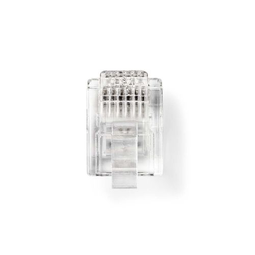 Telecom Connector | Connector type: RJ12 | Straight | Plating: Gold Plated | PVC | Transparent CTGB90933TP 5412810427918