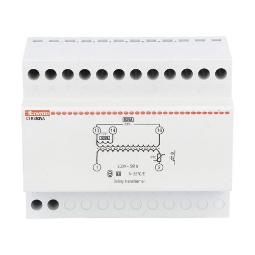 Трансформатор: сетевой; 63VA; 230VAC; 12V; 24V; Выводы: клеммная колодка LOVATO ELECTRIC CTRS63VA