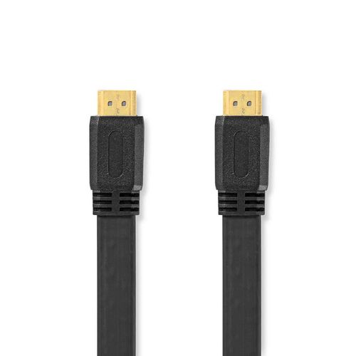 High Speed HDMI™ Cable with Ethernet | HDMI™ Connector | HDMI™ Connector | 4K@30Hz | 10.2 Gbps | 10.0 m | Flat | PVC | Black | Label CVGL34100BK100 5412810426997