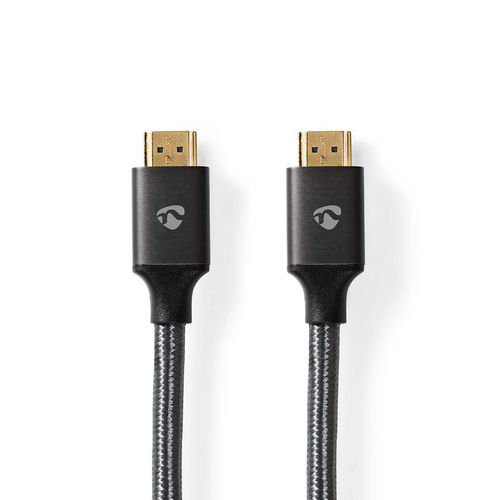 High Speed HDMI™ Cable with Ethernet | HDMI™ Connector | HDMI™ Connector | 4K@60Hz | ARC | 18 Gbps | 10.0 m | Round | Cotton | Gun Metal Grey | Cover Box CVTB34000GY100 5412810318865