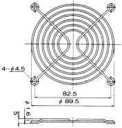 Ventilaatorivõre, metallist 92x92mm SUNON CYP B-7