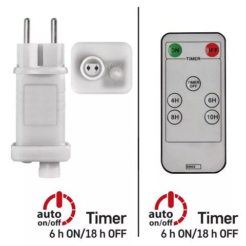 Power supply for EMOS CONNECTING garlands, 30Vdc, 12W, with remote controller, IP44, EMOS D1ZW02 8592920094464