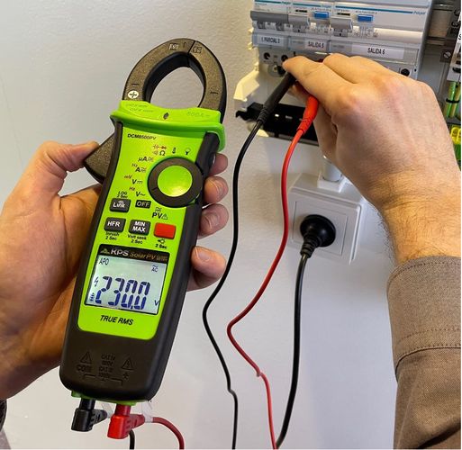 AC Clamp Meter, PV, D37mm, TRMS, NCV, 600A AC/DC, 400µA/4000µA AC/DC, 1500/2000V AC/DC, 600mV DC, 10kHz, 600kOm, 1000uF, -40-400C, 6000 LCD, BT, KPS DCM8500PV 8435394784694