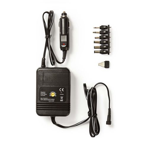 Universal DC/DC Power Adapter | Car Adapter | 24 W | Input voltage: 12 V DC / 24 V DC | 1.5 / 3 / 4.5 / 6 / 7.5 / 9 / 12 V DC | Maximum output current per port: 2.0 A | Black DCPA004 5412810267262