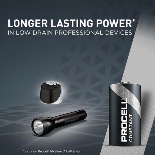 Alkaline Battery(R20/MN1300/LR20) (D) 1.5V PROCELL Constant Duracell R20A/DUR/PROC-C 5000394149380