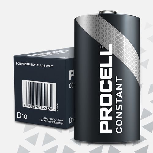 Alkaline Battery LR20 (R20/MN1300/D) 1.5V 19669mAh PROCELL Constant Duracell R20A/DUR/PROC-C 5000394149380