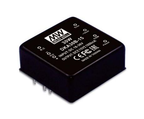 Преобразователь напряжения DC / DC 18-36V: +/- 12V 1,25A, MEAN WELL DKA30B-12