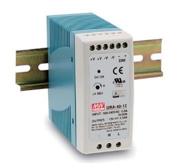 60W single output DIN rail with trimmed (3 in 1) 24V 2.5A, MEAN WELL DRA-60-24