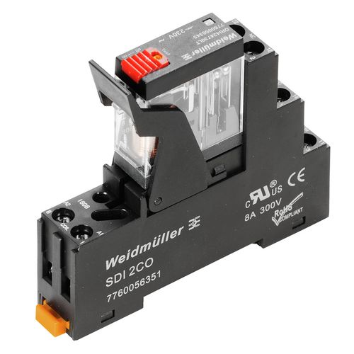 DRIKIT 115VAC 2CO LD/PB, комплект реле, 115 В AC, 2CO, AgSnO, 5 A, винтовое соединение, LED+TEST, Weidmuller 2476930000 4050118497151
